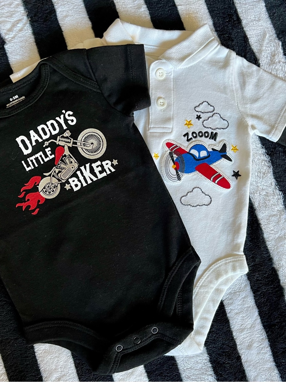Black 'Daddy's Little Biker' Baby Bodysuit - Unbranded